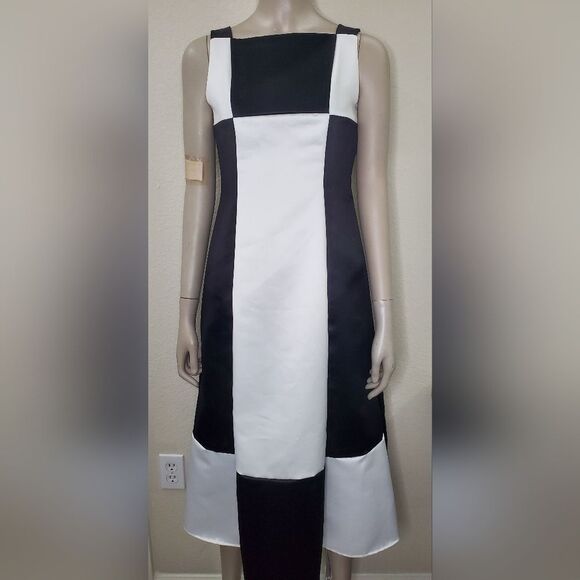 Jessica McClintock Girls Black and White Sleeveless Dress - Picture 2 of 16